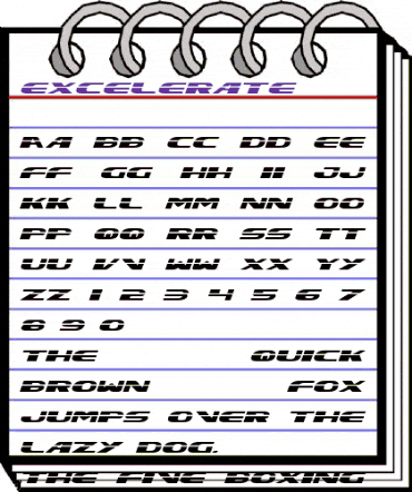 Excelerate Expanded animated font preview