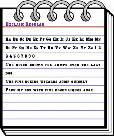 Exclaim Regular animated font preview