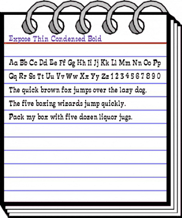 Expose Thin Condensed Bold animated font preview