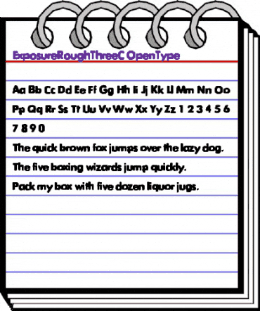 ExposureRoughThreeC Regular animated font preview