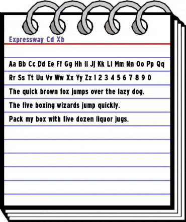Expressway Condensed ExtraBold animated font preview