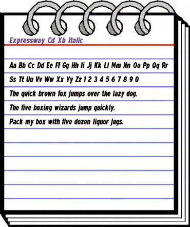 Expressway Condensed ExtraBold Italic animated font preview