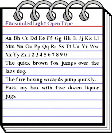 Facsimiled Light animated font preview