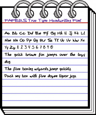 FAFERS Handwriting Font Regular animated font preview