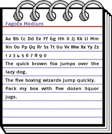 FagoEx Medium animated font preview