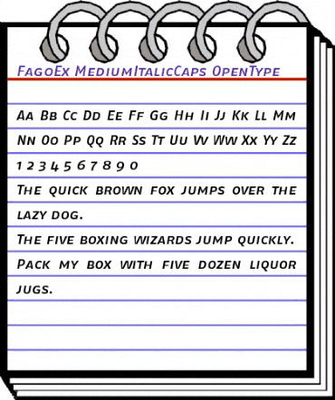 FagoEx MediumItalicCaps animated font preview