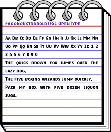 FagoNoExbTf Regular animated font preview