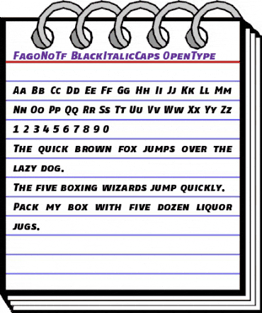 FagoNoTf BlackItalicCaps animated font preview