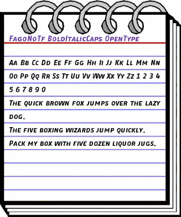 FagoNoTf BoldItalicCaps animated font preview