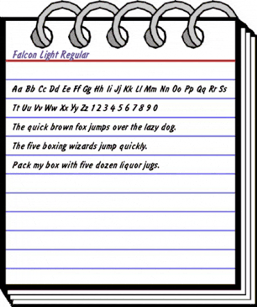 Falcon-Light Regular animated font preview