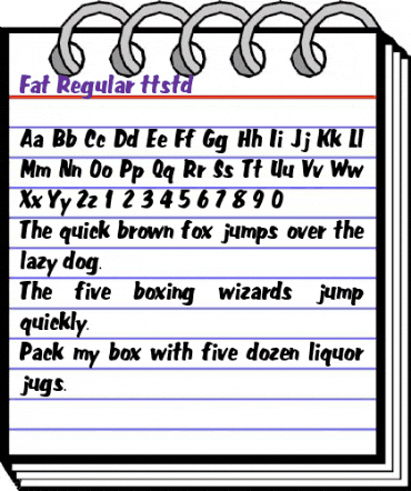 Fat Regular animated font preview