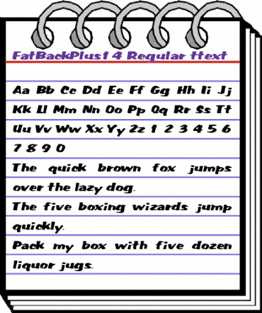 FatBackPlus14 Regular animated font preview
