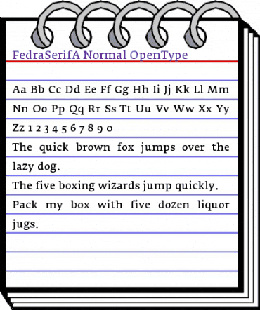 FedraSerifA Normal animated font preview