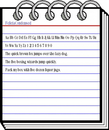FeliciaCondensed Regular animated font preview