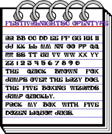 FestivalNightsC Regular animated font preview