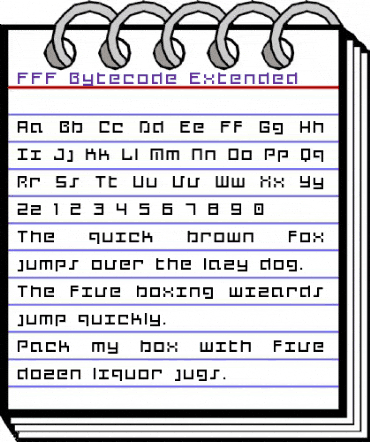 FFF Bytecode Extended Regular animated font preview