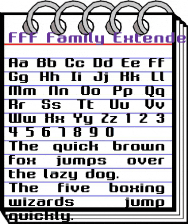 FFF Family Extended Regular animated font preview