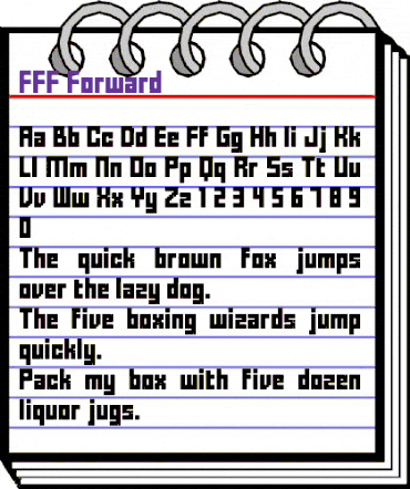 FFF Forward Regular animated font preview