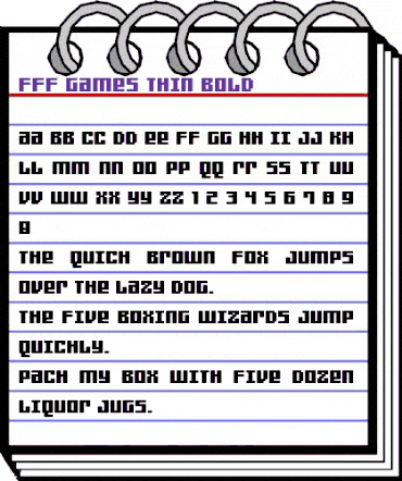FFF Games Thin Bold Regular animated font preview