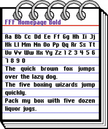 FFF Homepage Bold Regular animated font preview