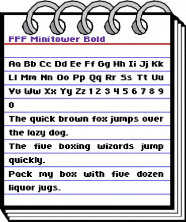 FFF Minitower Bold Regular animated font preview