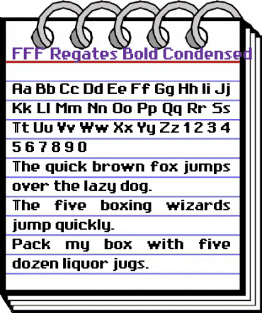 FFF Regates Bold Condensed Regular animated font preview