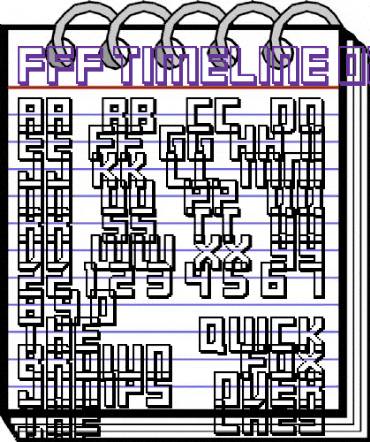FFF Timeline 02 Regular animated font preview