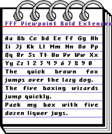 FFF Viewpoint Bold Extended Regular animated font preview