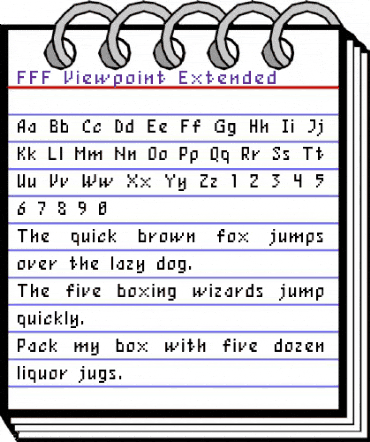 FFF Viewpoint Extended Regular animated font preview