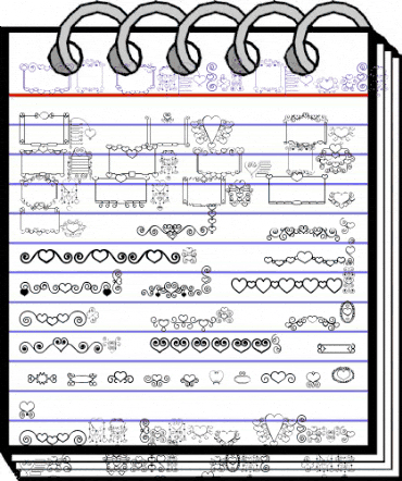 FG-Hearts Galore Regular animated font preview