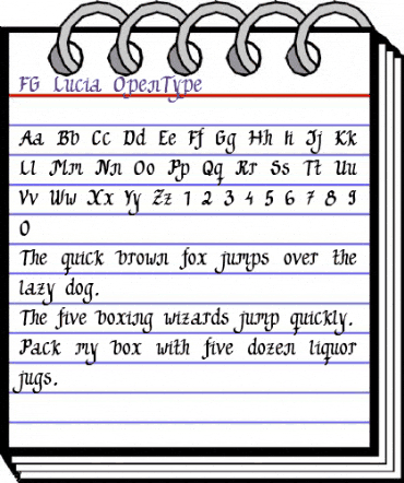 FG Lucia Regular animated font preview
