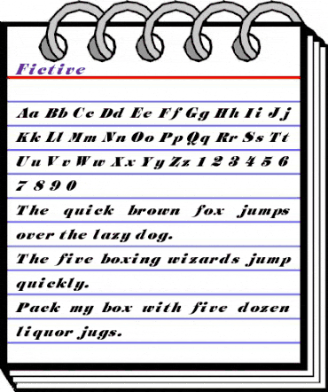 Fictive Regular animated font preview