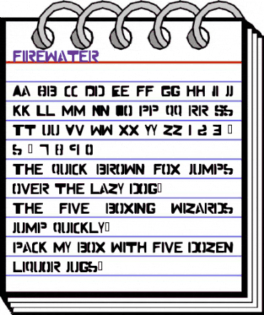 Firewater Regular animated font preview