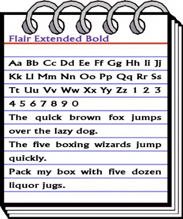 Flair Extended Bold animated font preview