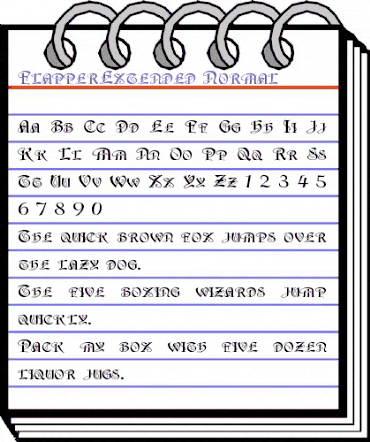 FlapperExtended Normal animated font preview