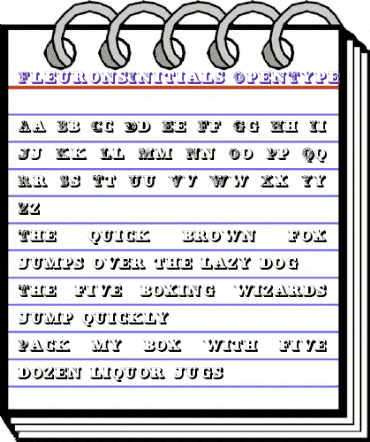 FleuronsInitials Regular animated font preview