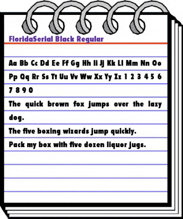 FloridaSerial-Black Regular animated font preview