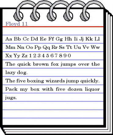 Floyd 11 Regular animated font preview
