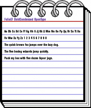 FolioEF-BoldCondensed Regular animated font preview