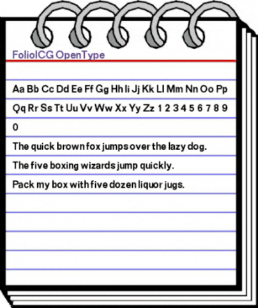 FolioICG Regular animated font preview