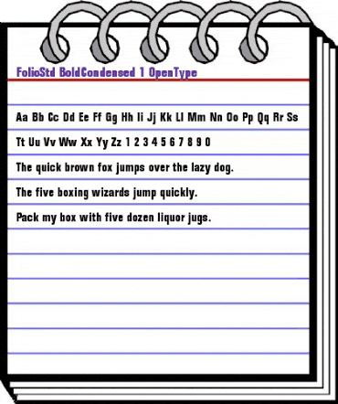 Folio Std Bold Condensed animated font preview