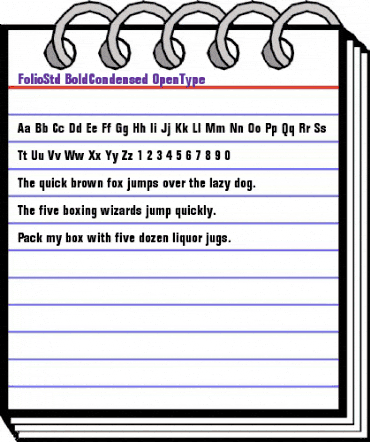 Folio Std Bold Condensed animated font preview