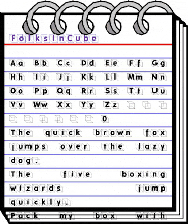 FolksInCube Regular animated font preview
