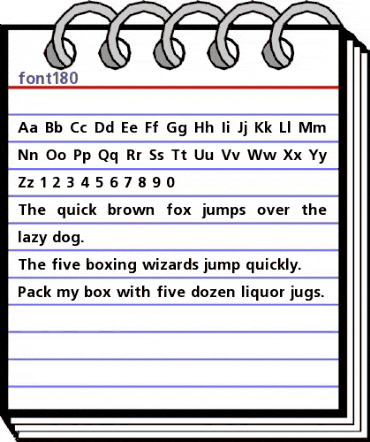 font180 Bold animated font preview