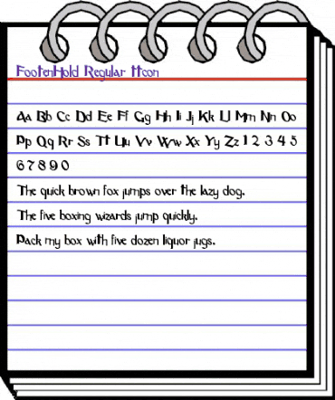 FootenHold Regular animated font preview