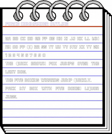 Force Commander Outline Regular animated font preview