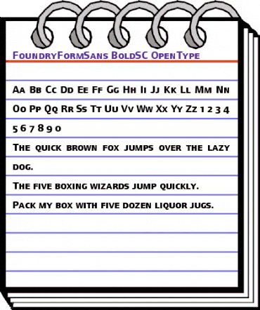 FoundryFormSans BoldSC animated font preview