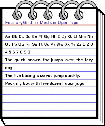FoundryGridnik Medium animated font preview