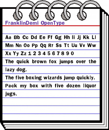 Franklin Demi animated font preview