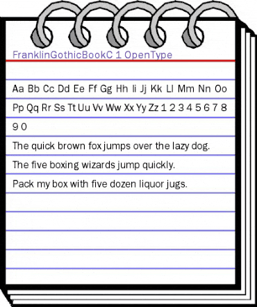FranklinGothicBookC Regular animated font preview